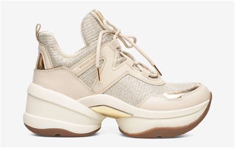 michael kors olympia sneakers gold|Michael Kors olympia trainers.